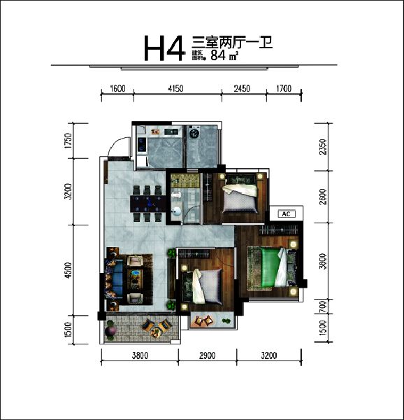 H4（天筑）户型图