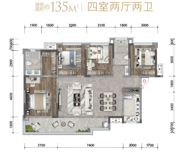 B1户型户型图