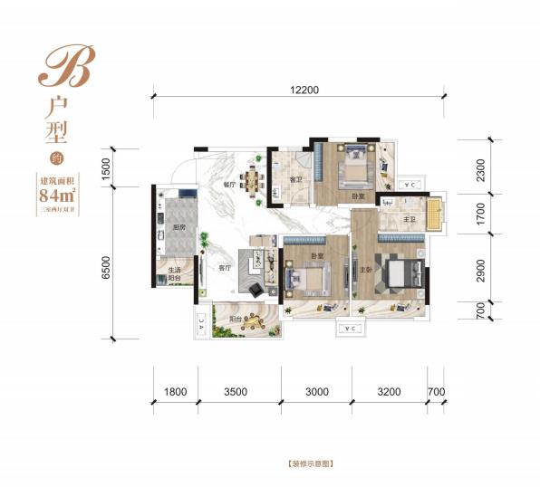 B户型户型图