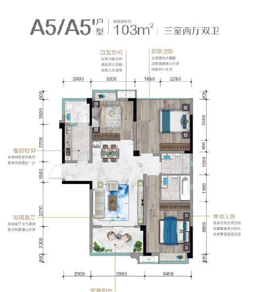 A5户型户型图