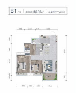 B1户型图