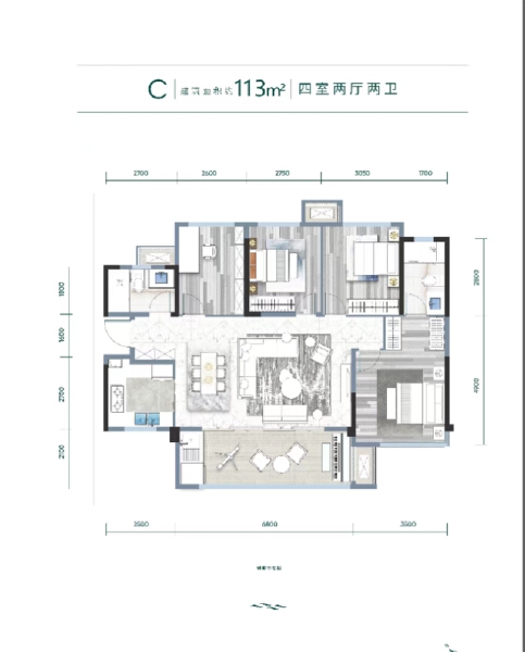 113㎡户型户型图