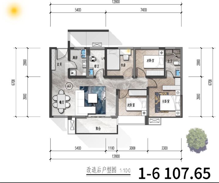 1-6户型户型图