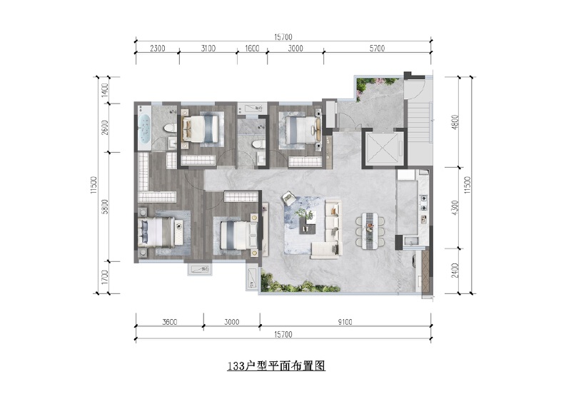 133户型户型图