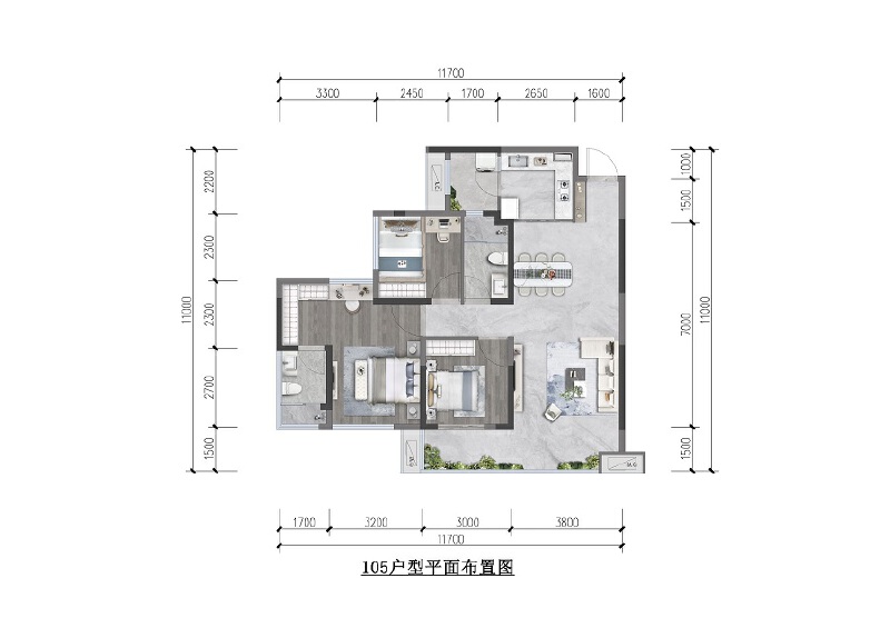 105户型户型图