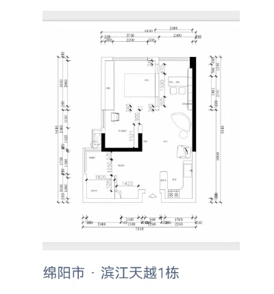 华西滨江天越，2室1厅1卫，67㎡，售价65.8万