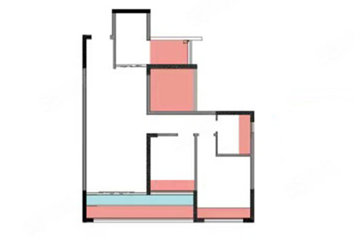 4栋C户型，2室2厅1卫1厨，建筑面积约83.16平米户型图