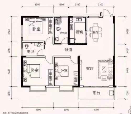 二期B户型，户型图