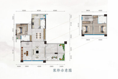 J户型，4室3厅4卫1厨，建筑面积约130.00平米