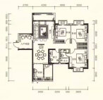 B户型，3室2厅2卫1厨，建筑面积约119.60平米