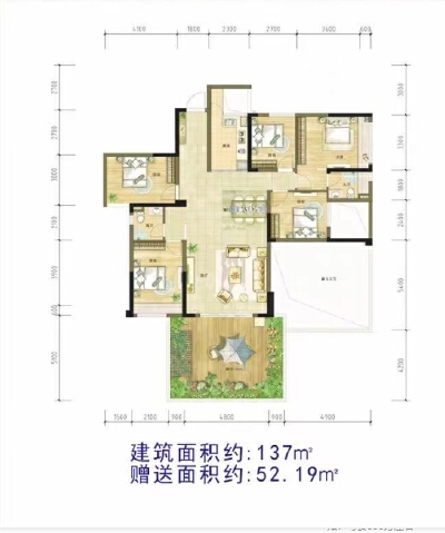 铜锣湾中心，5室2厅3卫，139.00㎡，售价68.00万